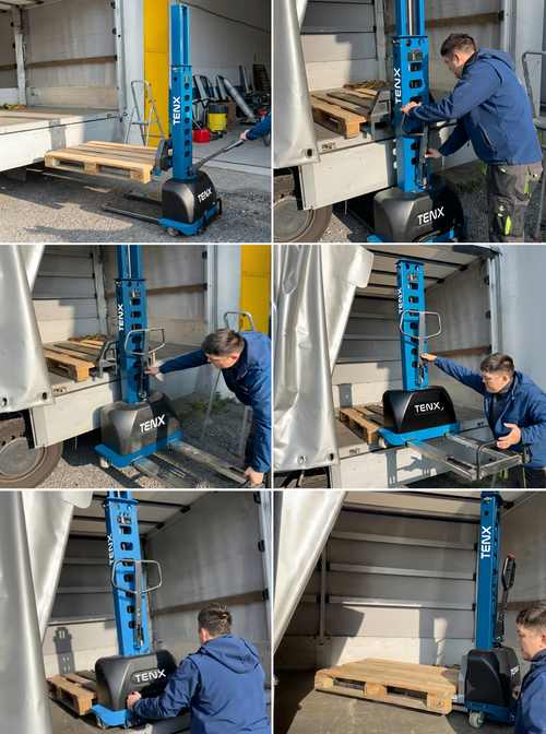 Self-Loading Non-Straddle Stacker (2200 Lbs Capacity)